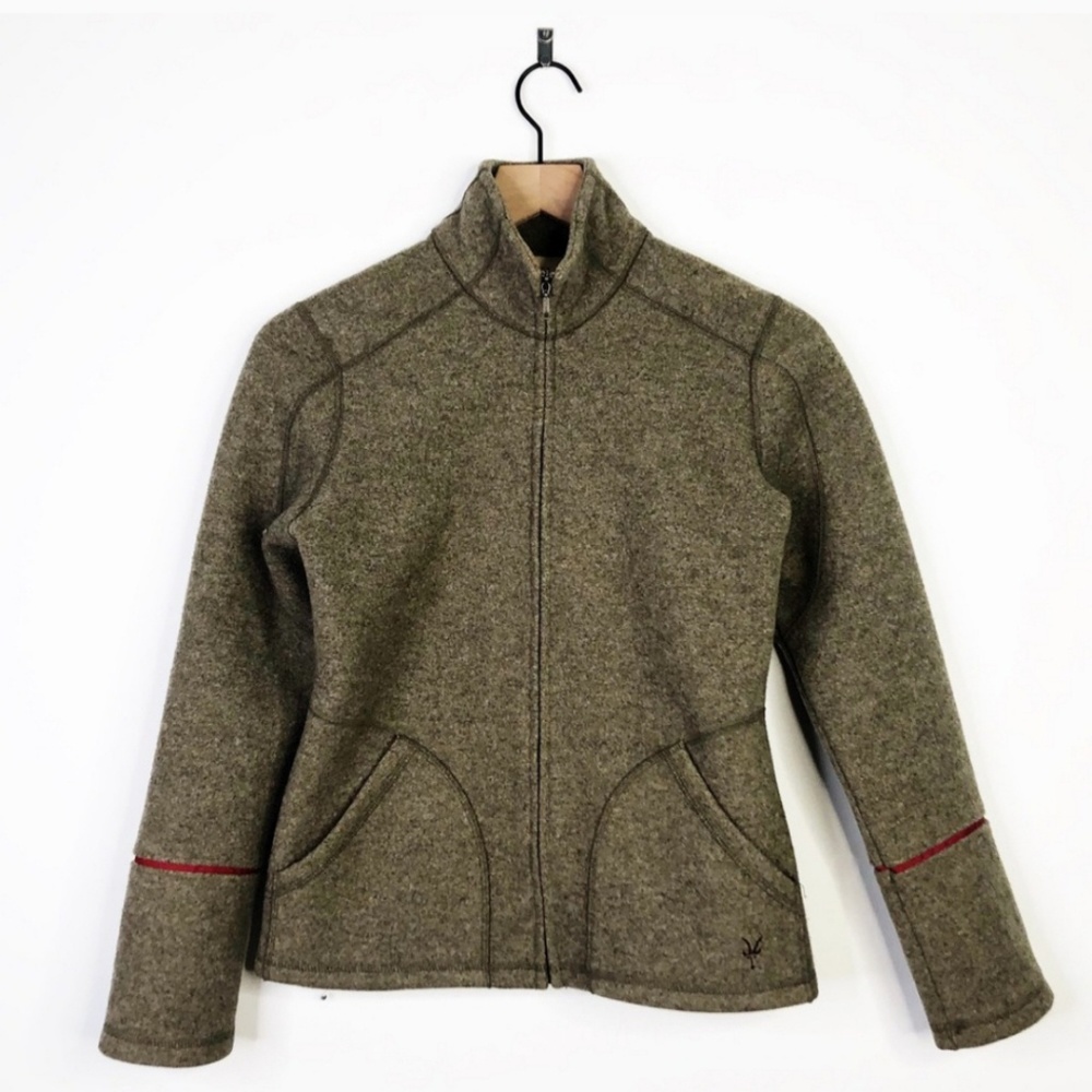 Women XS Brown Ibex Mollie Merino Coat Jacket